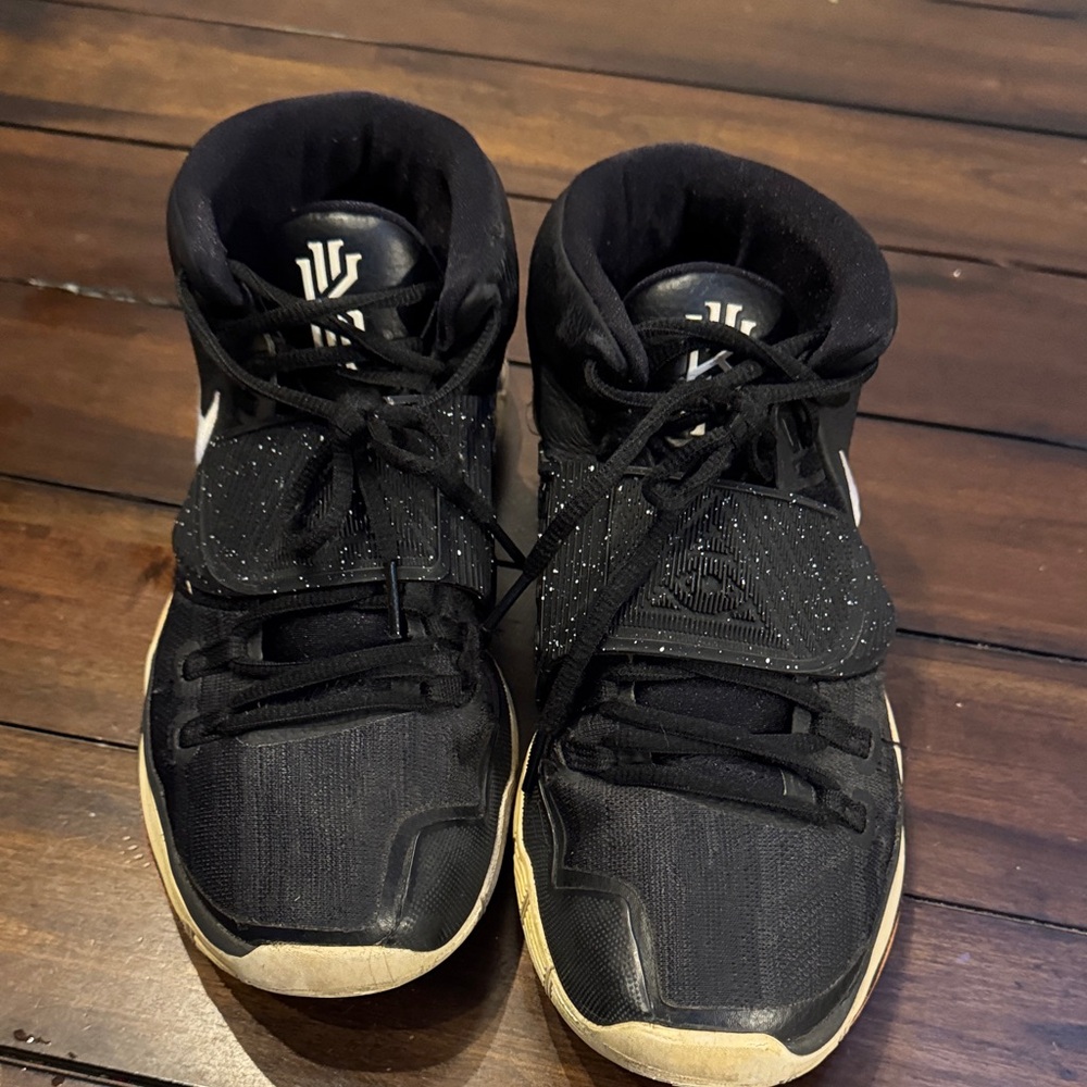 Nike Kyrie 6 Black Sneakers with White Accents
